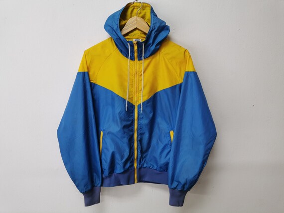 orange and blue nike windbreaker