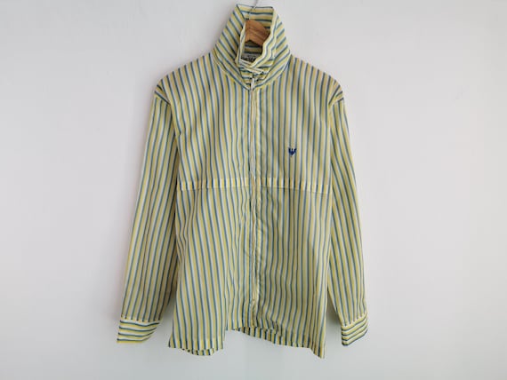 Dunlop Jacket Vintage 90s Dunlop Golf Striped Windbreaker Jacket Size M Etsy UK