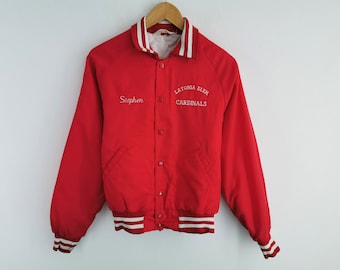 Chaqueta de los Cardinals, vintage de los años 80, de nailon, estilo universitario, fabricada en EE. UU., talla S