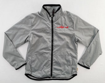 Vintage 90s Ecko Unltd Black Shiny Nylon Arm Patch Full Zip Jacket