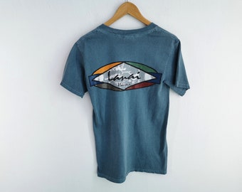 Distressed Vintage 90s Lanai Hawaii Box Logo T Shirt Size S