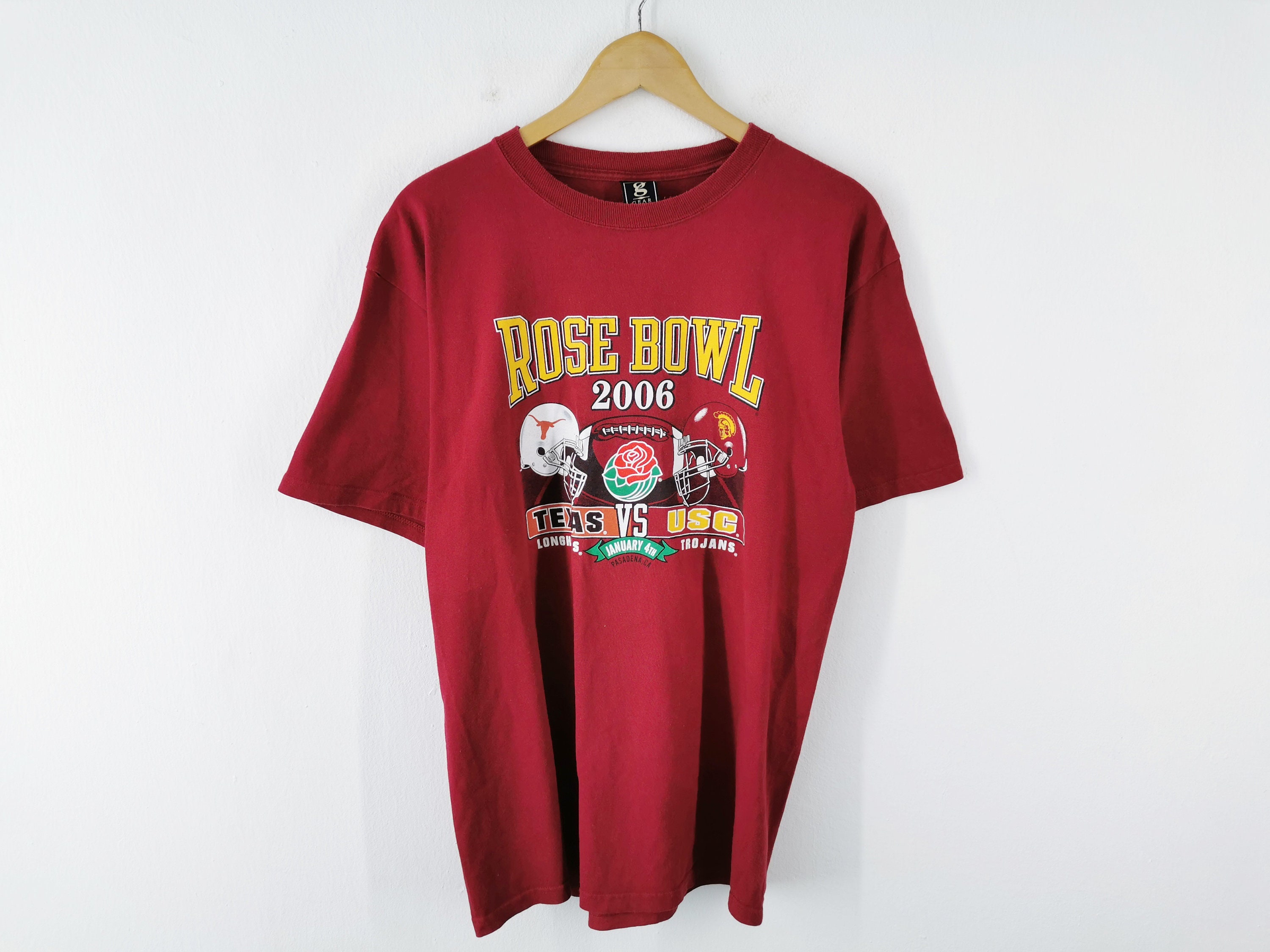 Rose Bowl Shirt Rose Bowl NFL Texas VS USC Big Logo T Shirt Etsy