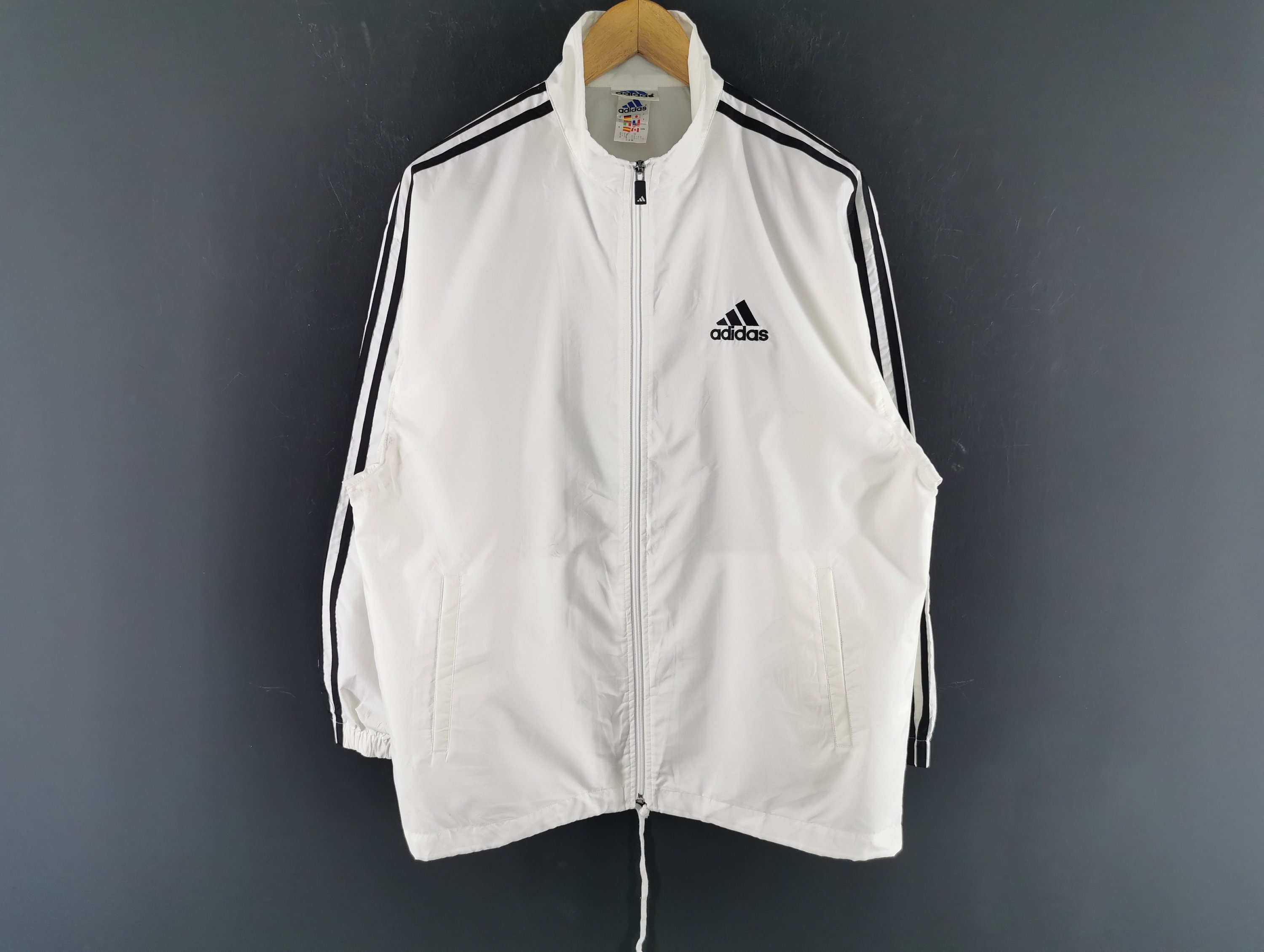Adidas wind deals jacket white
