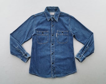 Blue Trick Okayama Shirt Vintage Blue Trick Okayama Denim Button