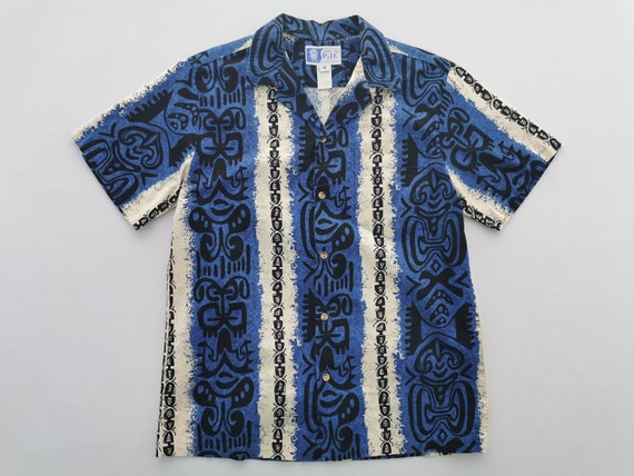 RJC Shirt Vintage RJC Hawaii Shirt Vintage RJC Made In Hawaii Beach Theme Over Print Button Up Hawaii Shirt Size M