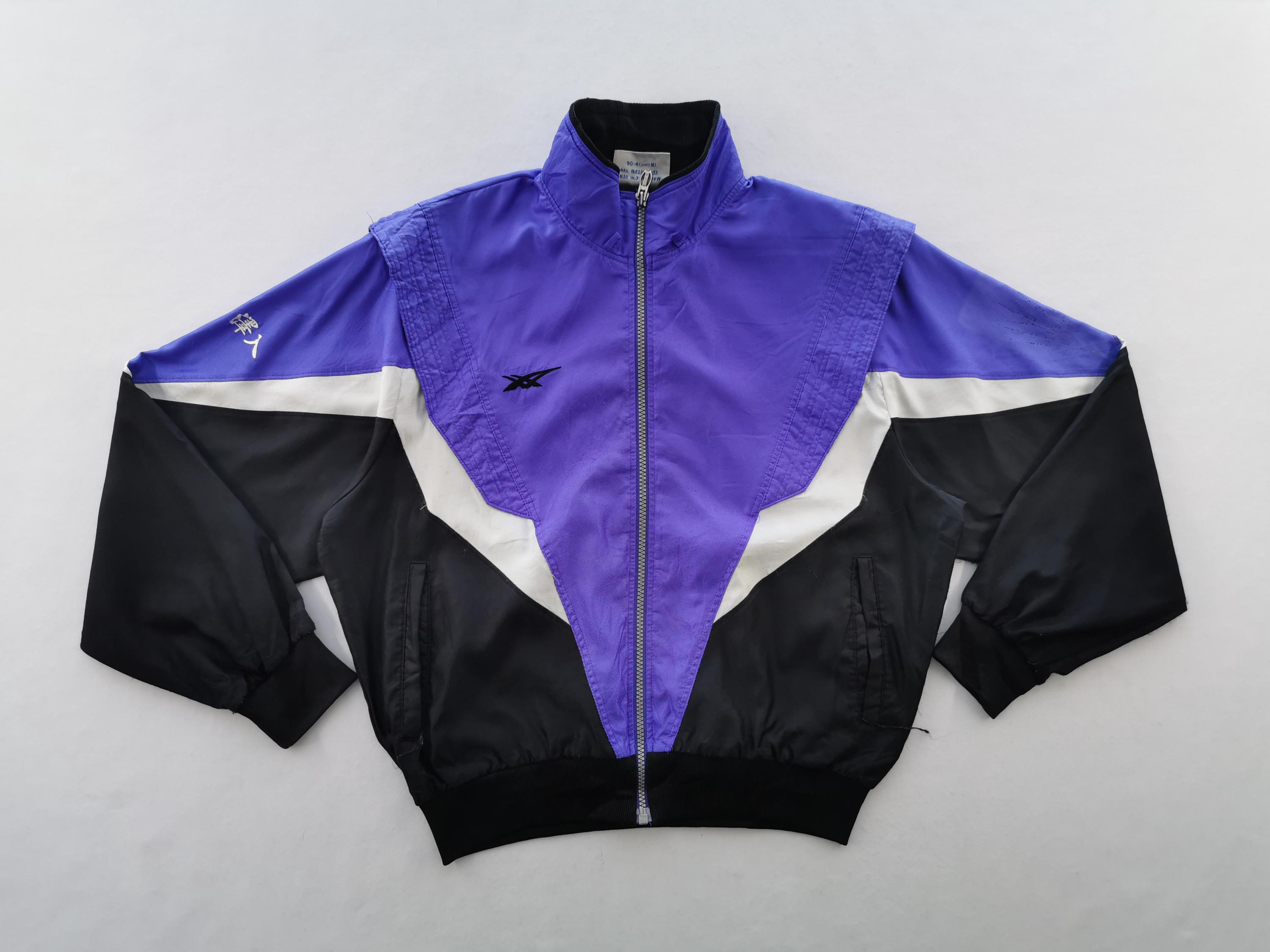Asics Jacket Vintage Asics Color Block Windbreaker Jacket