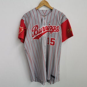 Burnings Tokyo Jersey Vintage Burnings #15 Japan Baseball Jersey Reward Jersey Shirt Size L