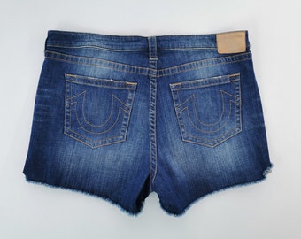 True Religion Shorts True Religion JENNIE Curve Shorts Cut Off Denim Womens Pants Size 40/41