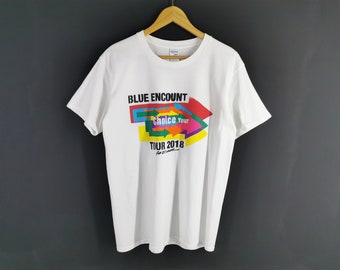 Blue Encount Shirt Vintage Jun Blue Encount Musical Band T Shirt Size M