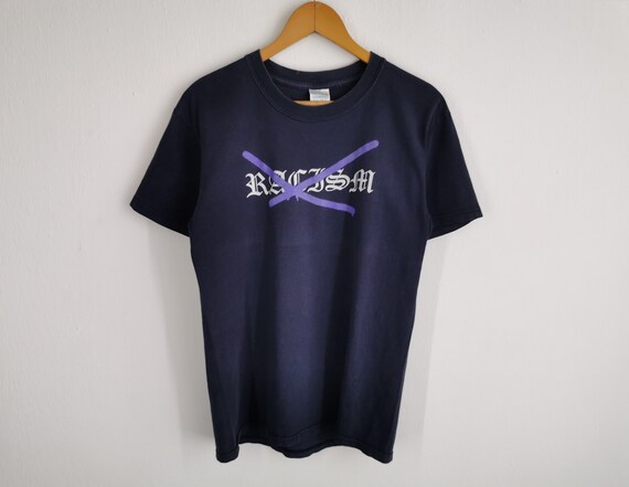 トップス 90s goodenough logo knit black GDEH Goodenough Shirt Vintage 90s Goodenough GDEH Racism T Shirt