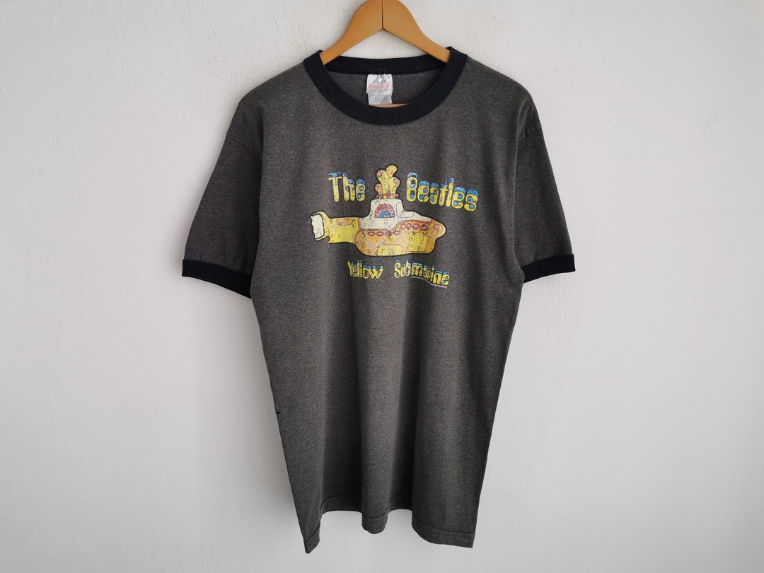 Vintage The Beatles Shirt Mens Large Black A Hard Days Night Band Tee