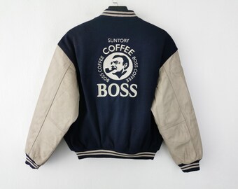 SUNTORY COFFEE BOSS ナイロンスタジャン 90s ビンテージ Vintage 90s Suntory Coffee Boss Reversible Varsity Jacket