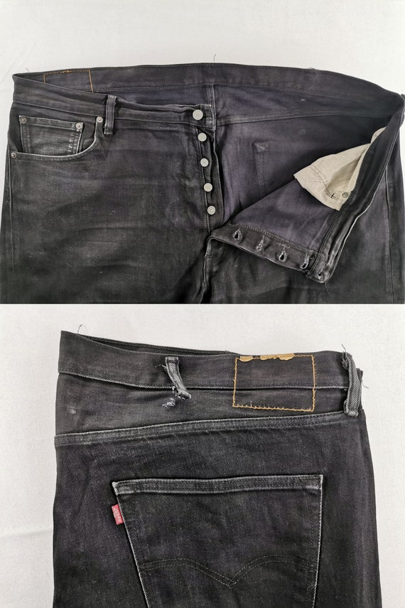 Levis 501 Jeans Distressed Vintage Levis 501 Blac… - image 6