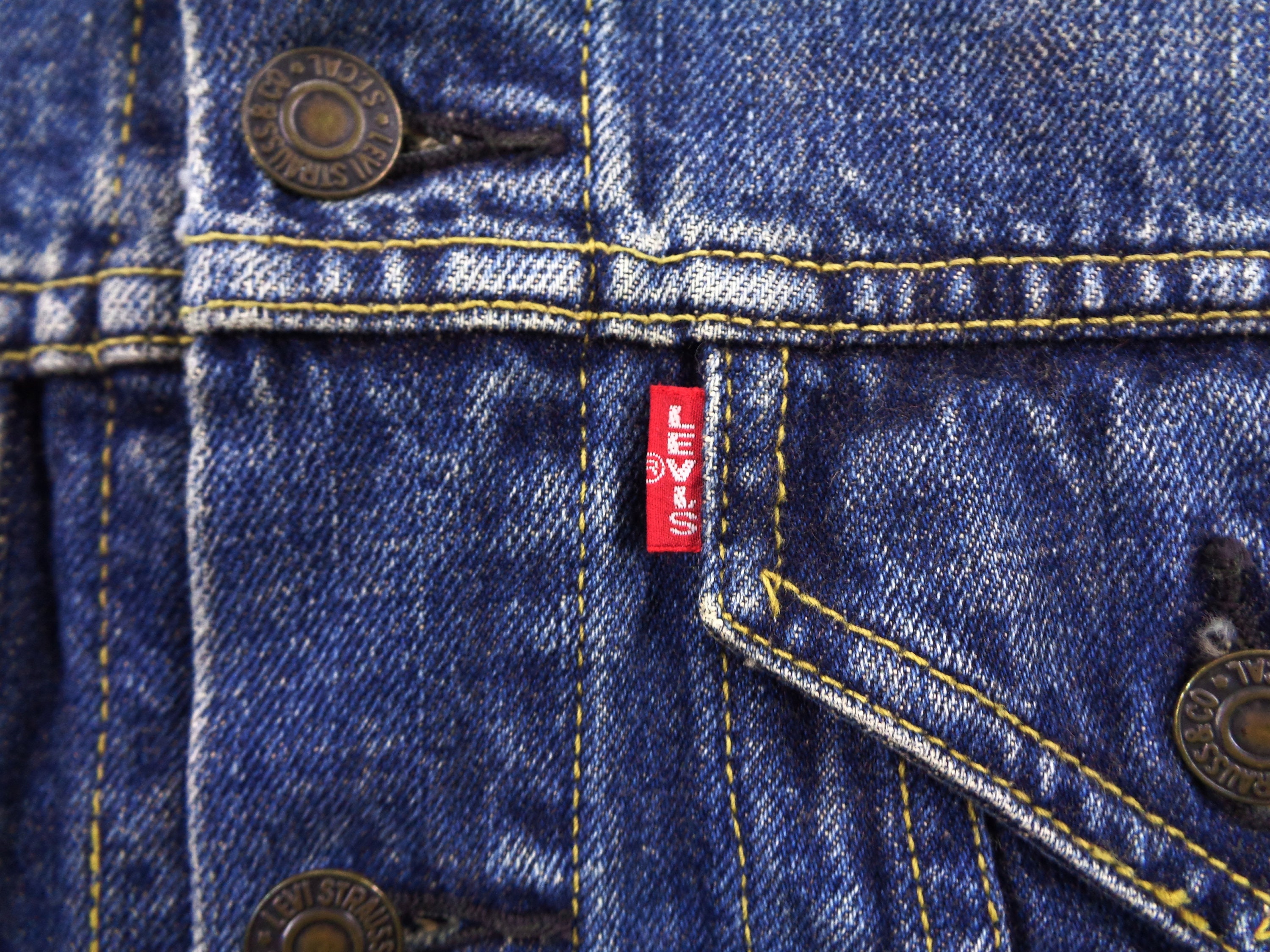 Levis Jacket Vintage Distressed Size 34 Levis 71557 Made in Japan