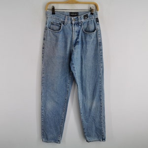 Versace デニム　90sデッドストック 90's Versace Denim Pants, Deadstock Designer Mom Jeans, Blue
