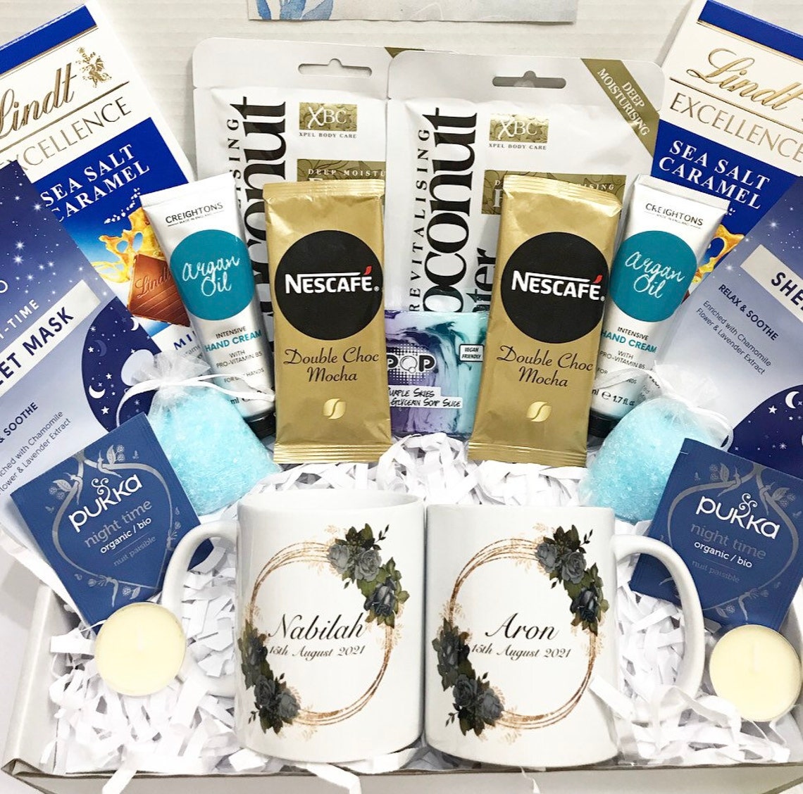 His and Hers Mega Personalised Hamper Couple New Parents