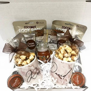 Couples mega suger and spice personalised mugs Pamper Hamper New Parents Anniversary wedding engagement New home mother daughter