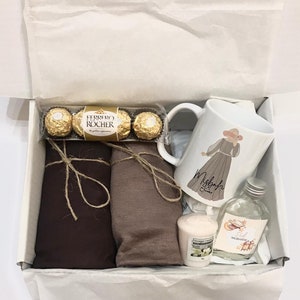 Luxury persnolised mug hijab hamper box Islamic gift revert modest soft jersey engagement wedding wife nikah mother of the bride/ groom image 1