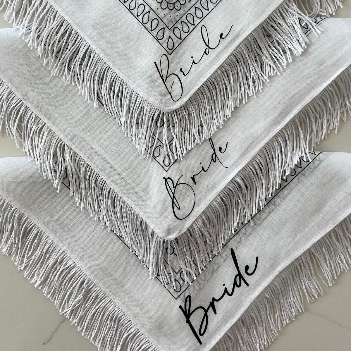 Bride Fringe Bandana: Bachelorette Party Bridal Accessory - Etsy