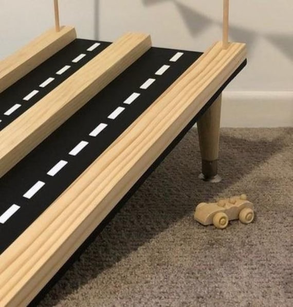 Mini rampa de madera para coche de carreras: juguete Montessori, regalo de  cumpleaños para niños (45 cm)