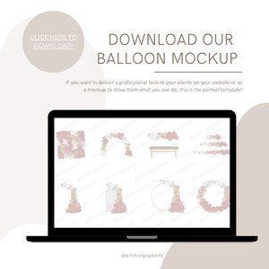 Balloon Mockup Menu Template | Balloon Mockups for Website, Client Mockup, Garland, Backdrop