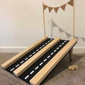 Mini Wooden Race Car Track | 18&quot; / Wooden Race Ramp / Montessori Play / Kids Toy / Birthday Gift / Creative / Easter Gift / Classroom