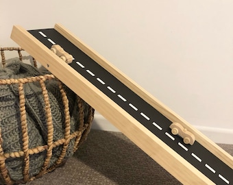 Freestyle Ramp | 36” / Wooden Race Ramp / Montessori Play / Kids Race Track / Birthday Gift / Car Track / Easter Gift / Classroom