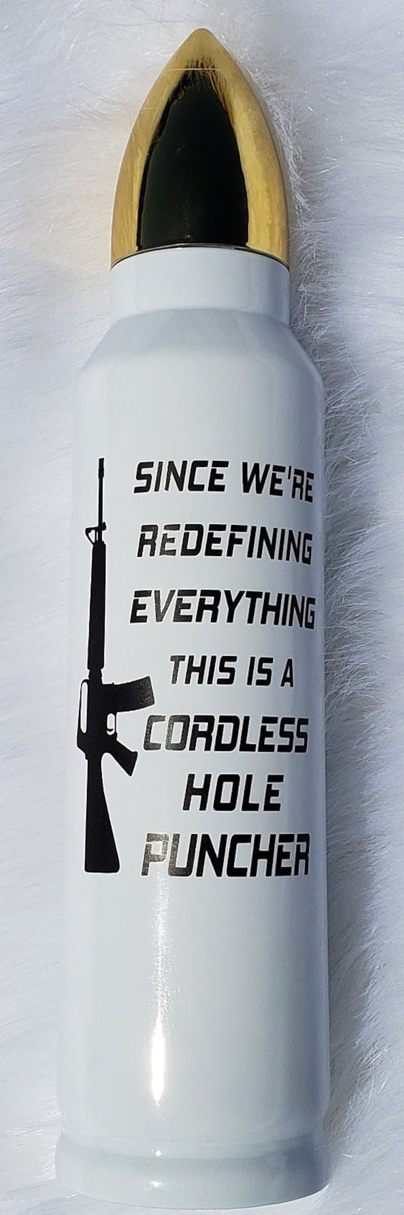 Laser Engraved Bullet Shaped Thermos Etsy