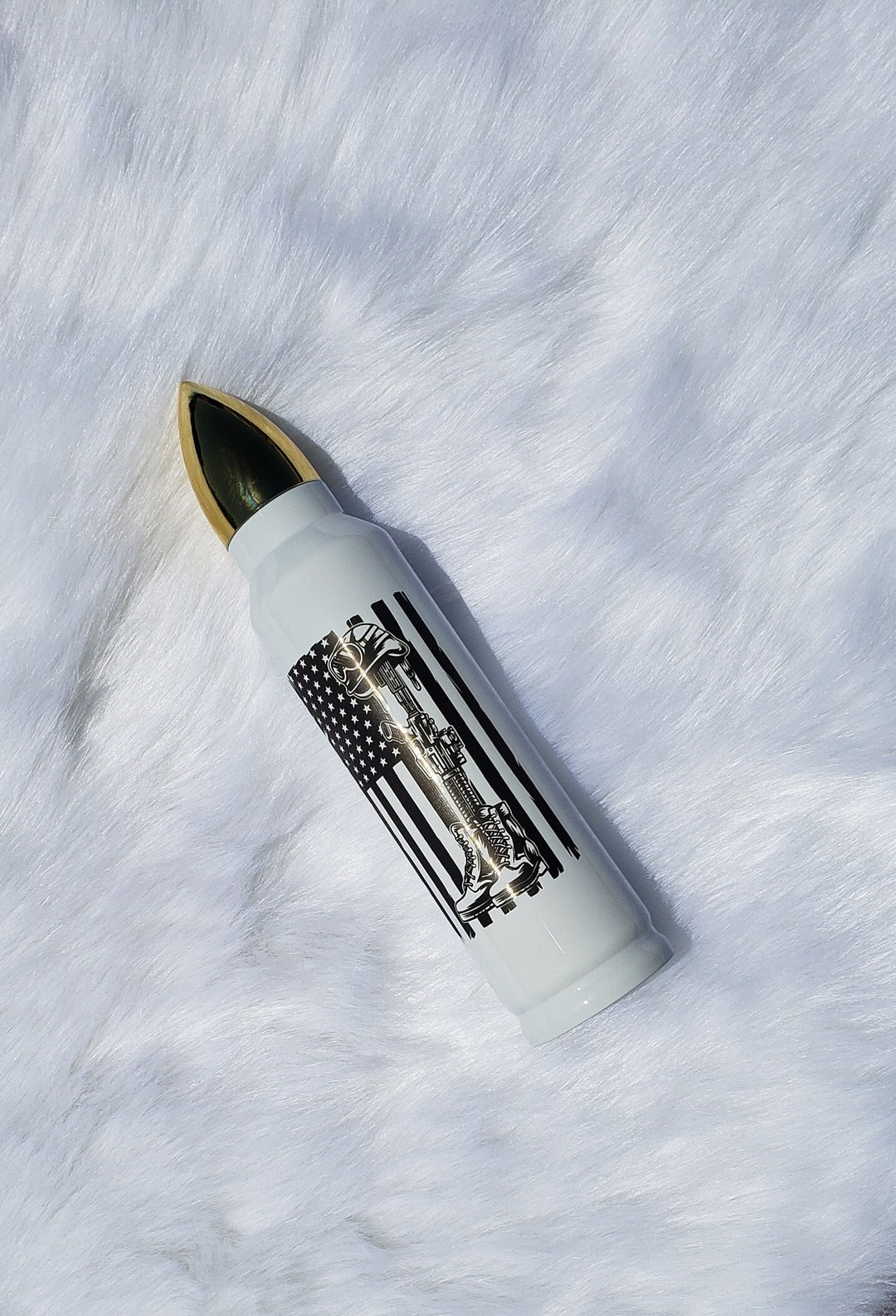 Laser Engraved Bullet Shaped Military Thermos Etsy