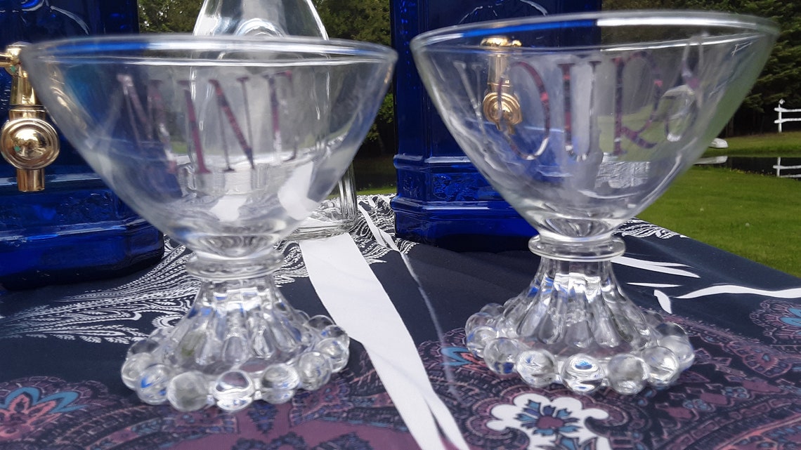 Yours and mine fancy shot glasses Etsy