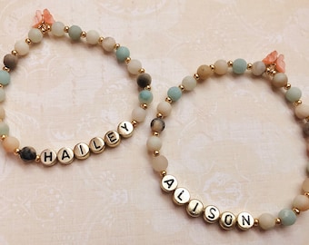 Custom Word Beaded Bracelet | Custom Word Beaded Anklet | BTS Bracelets | BTS Anklets