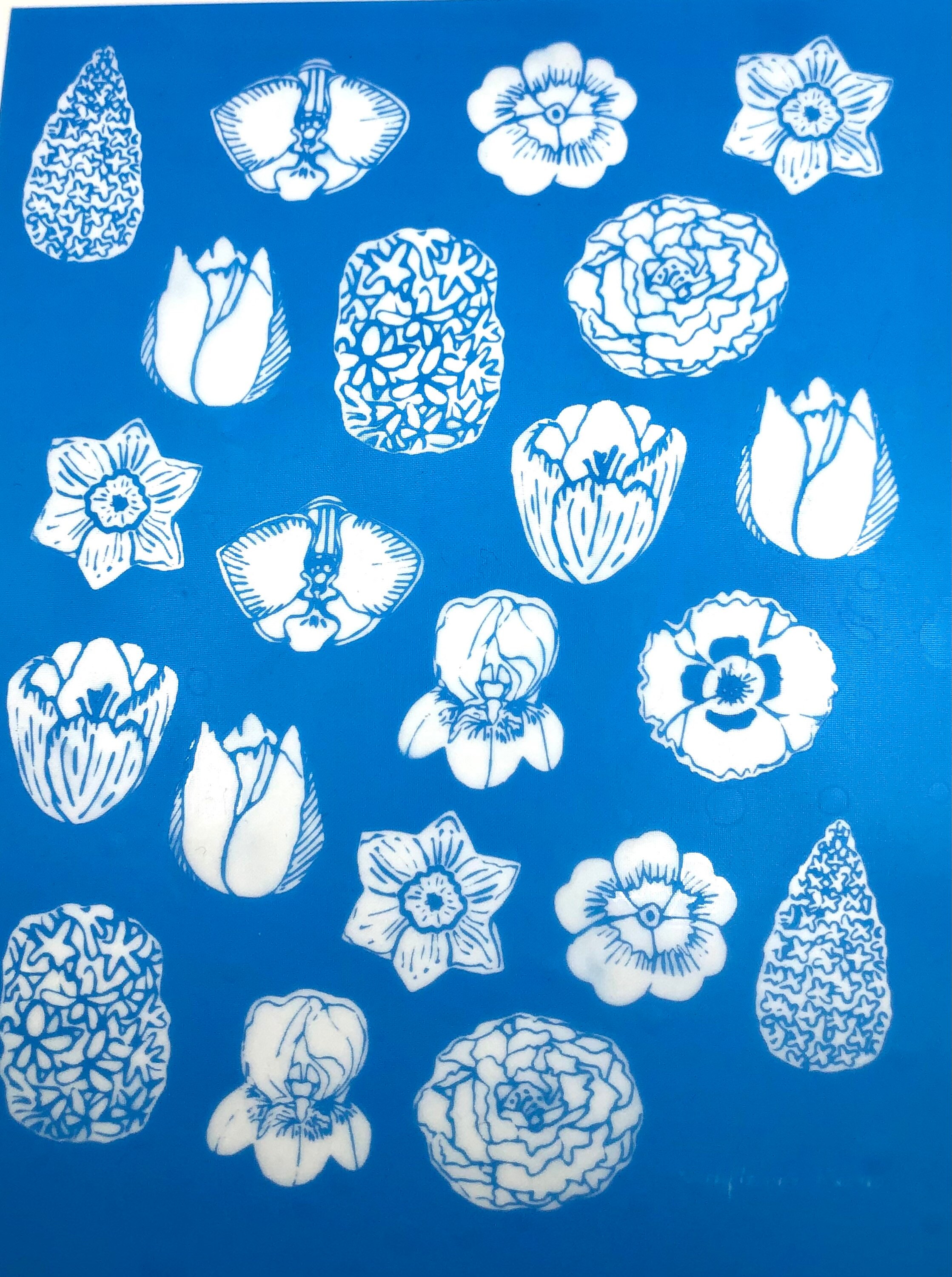 Silk screen Medium size Spring Flower Silk screen / Transfer Etsy