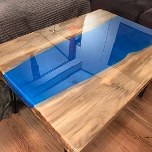 White birch river coffee table