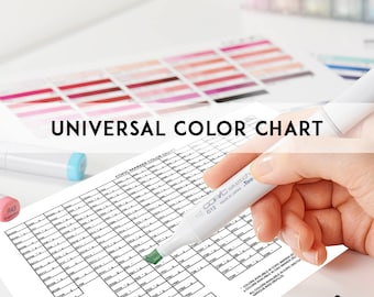 COPIC Marker Swatch Chart - Full Marker Chart for Ciao and Sketch