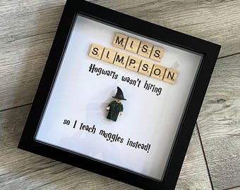 Regalo personalizado para profesores, marco de Harry Potter, regalo de Harry Potter, regalo para profesores, regalo de agradecimiento para profesores, fan de Harry Potter