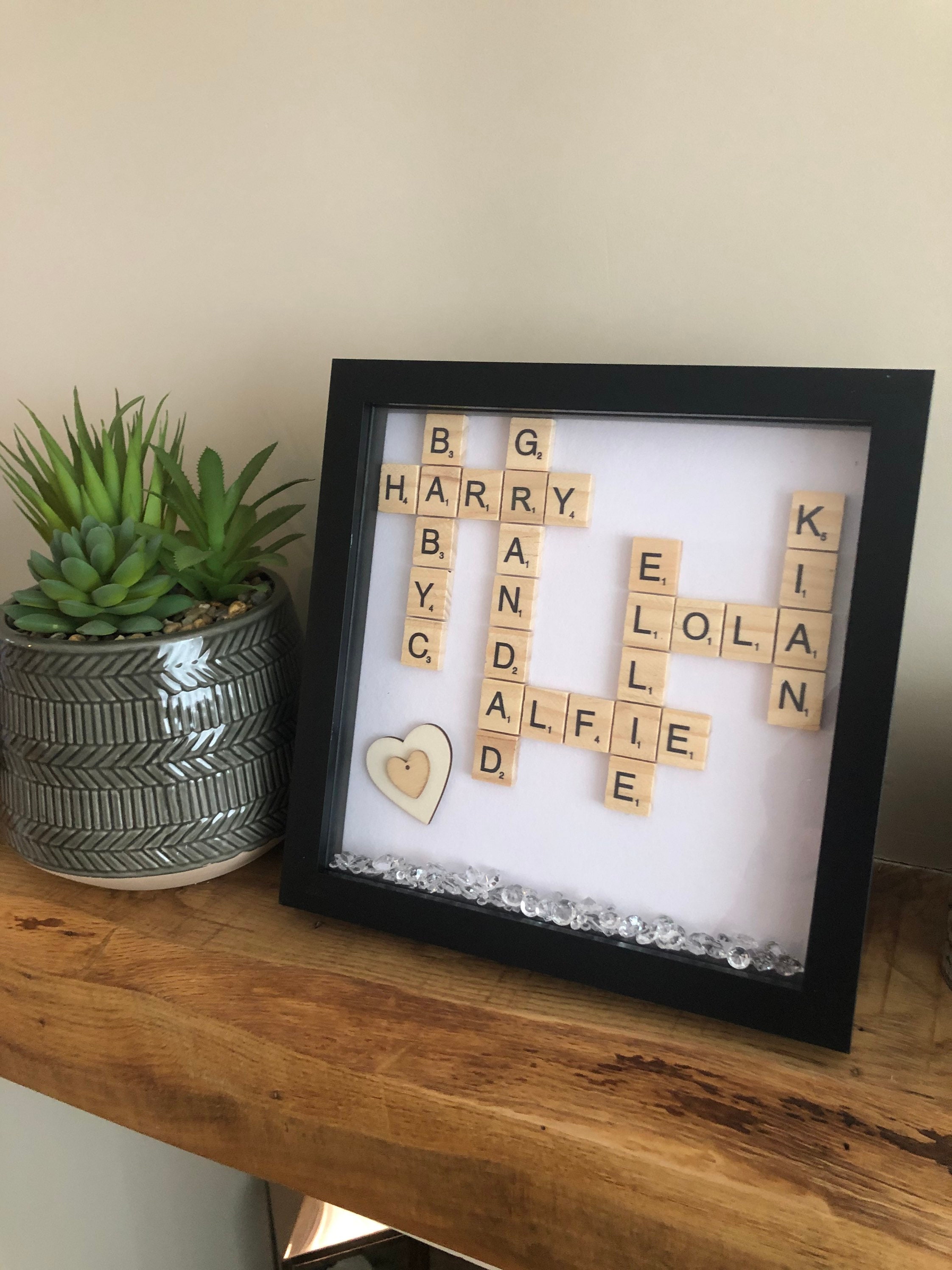 Personalised Scrabble frame personalised gift Teacher gift Etsy