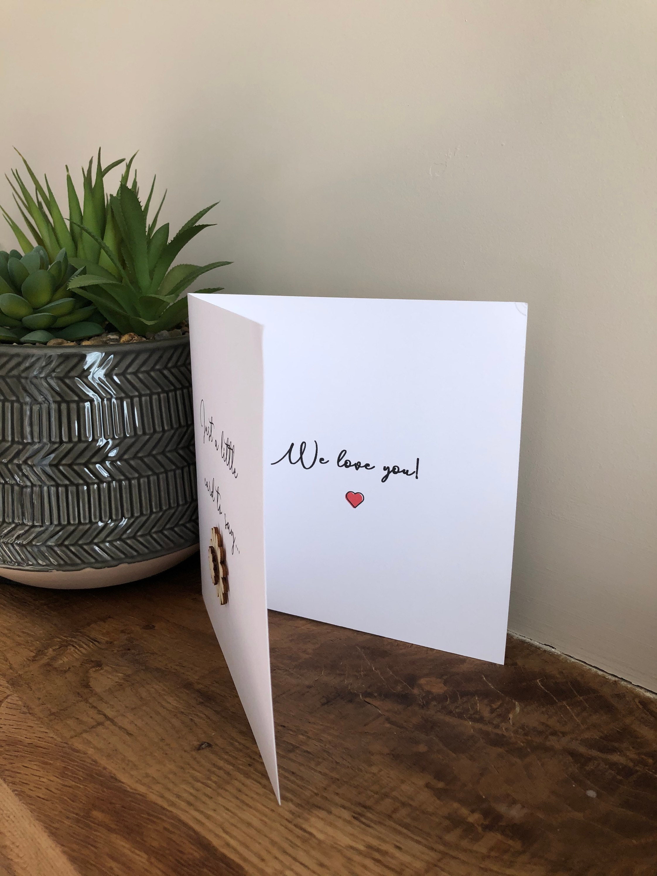 Just to say card thinking of you cards we love you card | Etsy