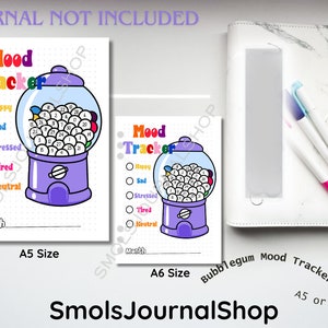 Journal à étaler pour machine à chewing-gums Mood Tracker | Journal préfabriqué