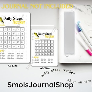 Journal du suivi de vos pas quotidiens | Page de journal préfabriquée