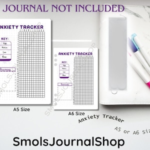 Anxiety Tracker Journal Spread | Pre made Journal Page