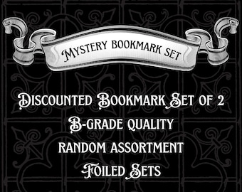 Seconds Mystery Foiled Bookmark Set of 2