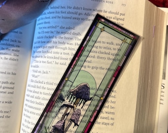 Ink Cap Mushroom Stained Glass Bookmark | Transparent Handmade Bookmark | Dark Gothic Fungi Design Suncatcher