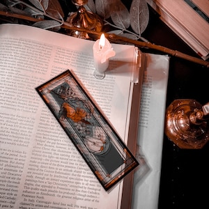 Pears Faux Stained Glass Bookmark | Fruit Victorian Vintage Window | Dark Gothic Design