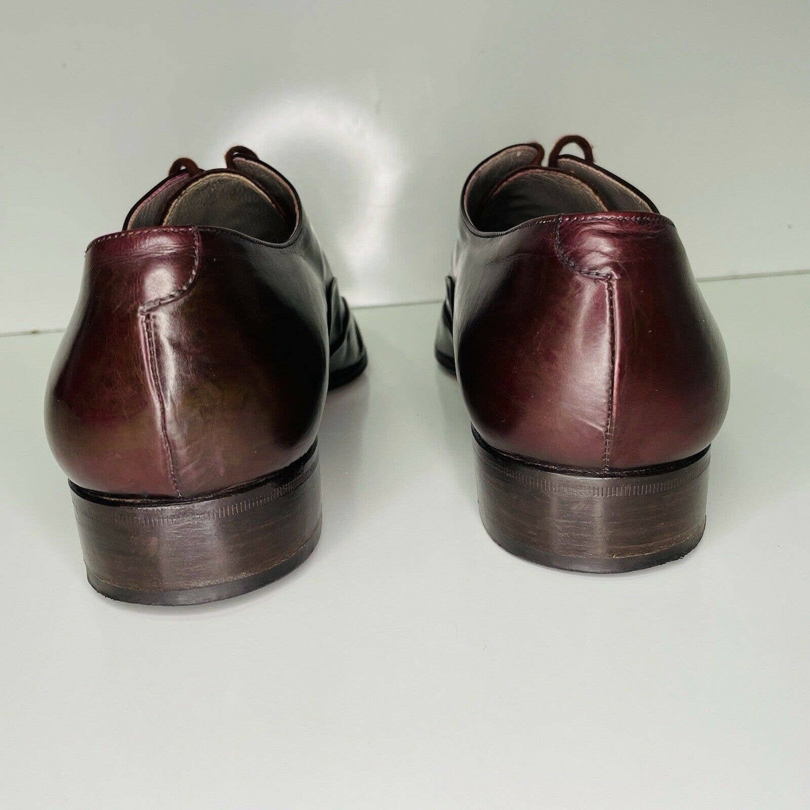 VTG Bruno Magli Oxblood Leather Dress Shoes Oxford Cap Toe | Etsy
