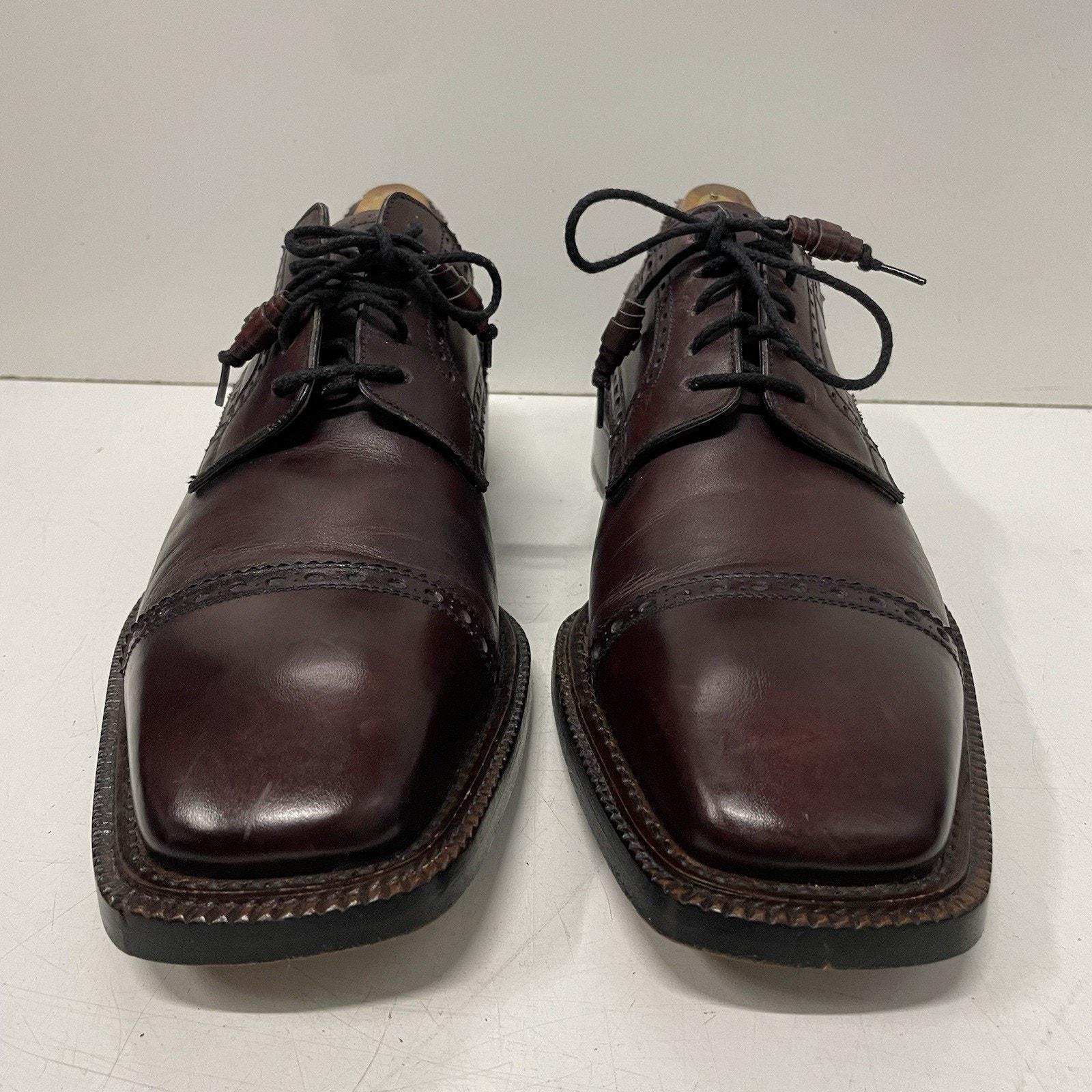 Calzoleria Harris Men’s Oxblood Wingtip Dress Shoes Bench Made In Italy 10.5 Calzoleria Harris Men main image 2