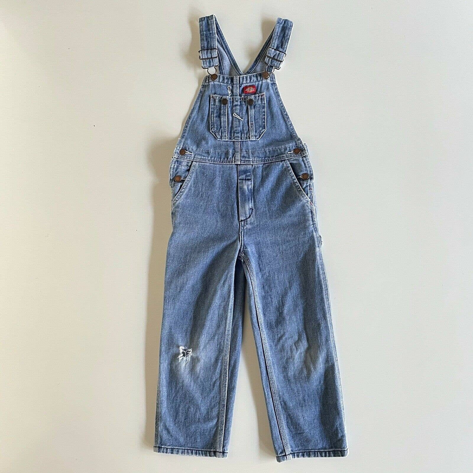 Dickies Kids Classic Light Blue Jean Overalls Full Leg Unisex Etsy