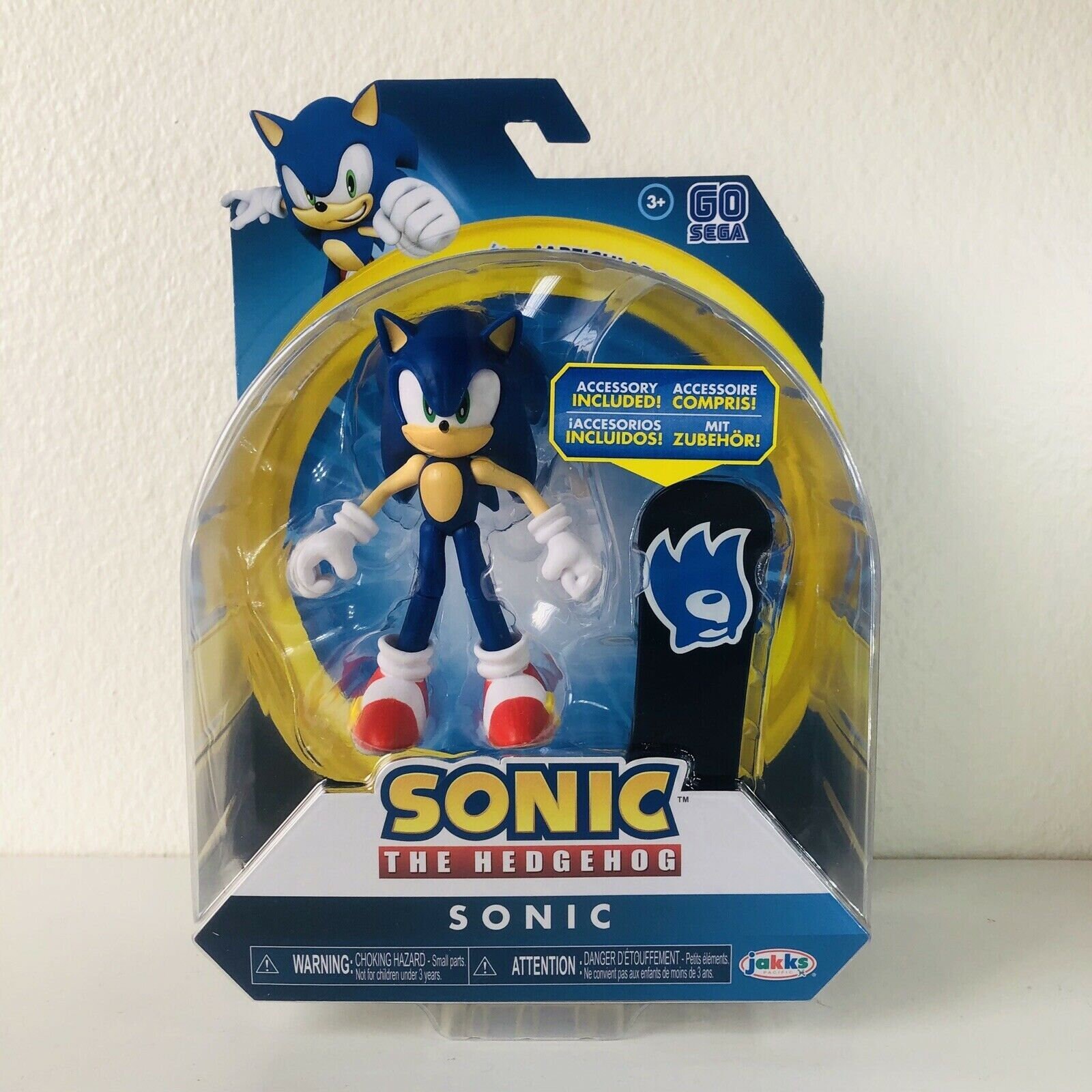 WAVE 2 Jakks Sonic The Hedgehog 4 Sonic Articulation Figure with Snowboard  Sega