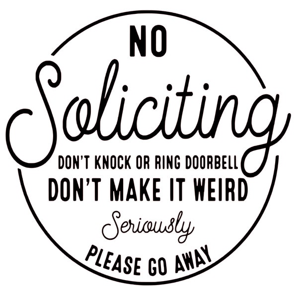 No soliciting SVG and PNG