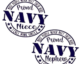 Navy Neffe/Nichte für Tante/Onkel SVG