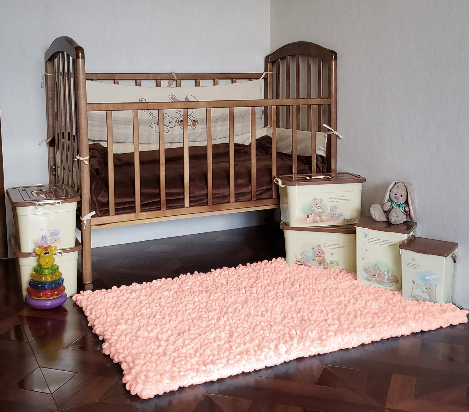 Baby nursery rug Mat play white for baby Soft fluffy decor for Etsy